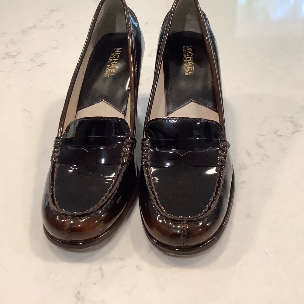Penny Loafers, brown Michael Kors Patent leather